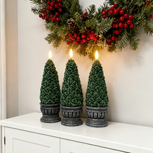 1 <span class=keywords><strong>bougie</strong></span> en cire de paraffine sans flamme à LED, alimentée par pile, en forme de feuille de <span class=keywords><strong>houx</strong></span> de Noël, pour les anniversaires, les fêtes, la décoration de vacances, cadeau - Product Image 3