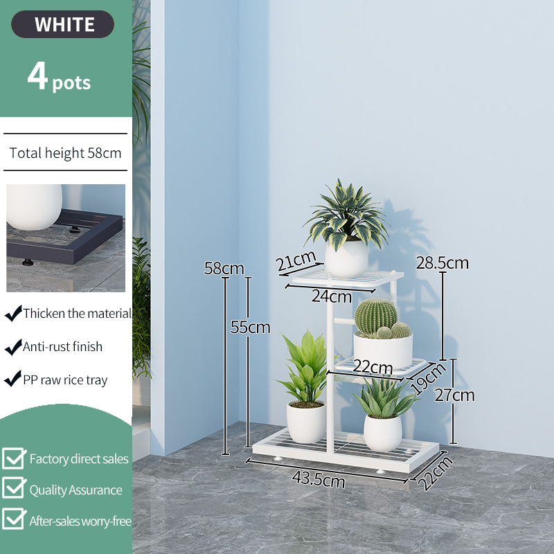 4 pots blancs