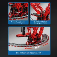 Reobrix 22029 SK6000 Grúa, Modelo de Vehículo de Ingeniería Urbana, Bloques de Construcción Educativos, Juguetes DIY, Regalos, Sets de Bloques de Construcción