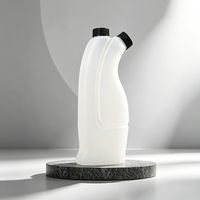 Bouteilles de détergent à lessive HDPE 1L liquide de lavage bouteille en plastique à double col et à deux cols