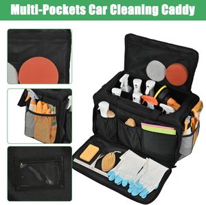 Free Sample Large 2 in 1 <b>Heavy</b> <b>Duty</b> Travel Tool Kit Storage Trunk Organizer Wash Cleaning Caddy Car Detailing Bag Carry Bag - Product Image 4