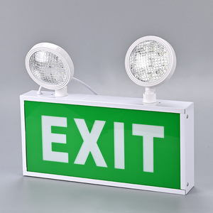 Lampe frontale <span class=keywords><strong>double</strong></span> personnalisable IP30 pour éclairage d'urgence incendie évacuation sécurité sortie fabricant panne de courant - Product Image 1