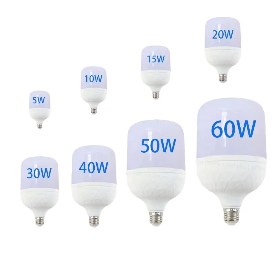 หลอดไฟ LED ใช้ในอาคาร E27ความสว่างสูง5W 10W 20W 30W 40W 50W 60W