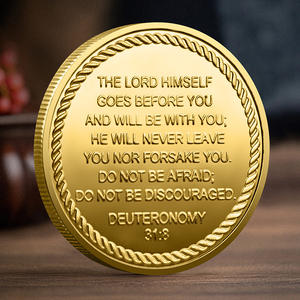 앤티크 골드 브론즈 선원 앵커 코인 맞춤형 종교 해양 기념 메달 5mm 빈티지 주조 - Product Image 2