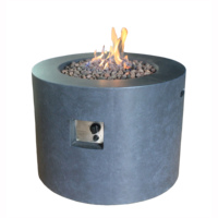Ensemble de table rectangulaire moderne pour foyer de jardin Foyer à gaz pour patio extérieur tout en aluminium avec design élégant