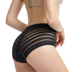 Phụ Nữ Quần Lót Eo Cao Tóm Tắt Tummy Kiểm Soát Lưới Đàn Hồi Shapewear Băng Lụa Nữ Liền Mạch Đồ Lót Sexy Đồ Lót - Product Image 5