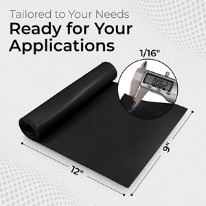Commercial Grade Silicone Sheet 60A Durometer Black Mat 1/16 Inch X 9 Inch X 12 Inch 350% Elongation -22&deg;F to 450&deg;F - Product Image 2