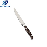 Ecologisch verantwoorde, extra sterke 5-inch utilitymes van roestvrij staal met ambidexter duurzaam Pakkahouten handvat en satijnafwerking