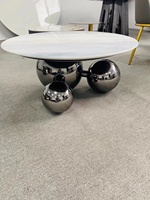 Mobilier italien pour la maison table centrale ronde tables basses en marbre table basse de luxe moderne pour le salon