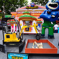 Excavatrice d'amusement pour enfants, à monnayeur et lecture de codes QR, produit phare commercial, pour la rentabilité des parcs.