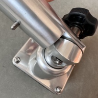 Support de poteau encastré portable Seehoo en acier inoxydable 304 robuste et étanche pour la pêche au bar, au marlin et au requin sur bateaux marins