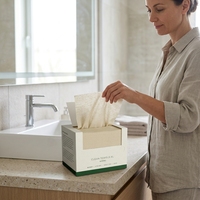 Serviettes jetables hypoallergéniques en fibre de bambou, épaisses, surdimensionnées, douces, pour hôtel et usage domestique, coffret cadeau