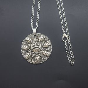 สร้อยคอพระพุทธศาสนาแบบวินเทจ จี้พระโอคมา เครื่องรางพระพุทธเจ้า เครื่องประดับสำหรับผู้ชาย - Product Image 2