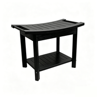 Meubles de jardin en plastique haute densité, style minimaliste moderne, résistants aux intempéries et aux UV, table d'appoint de patio en plastique