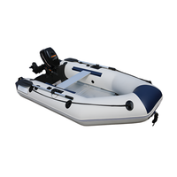 Bateau pneumatique en PVC avec plancher en aluminium, design pliable, quille en V, épaisseur 0,9 mm, capacité 3-7 personnes, charge maximale 280 kg, prêt pour la dérive 1