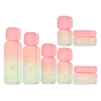 Nouveaux flacons et pots cosmétiques en verre personnalisés en gros, ensemble vide de forme plate pour le sérum de soin de la peau et l'emballage de crème pour le visage