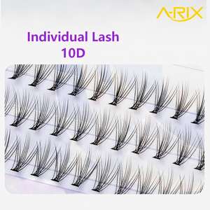 A-RIX Wholesale PBT Fiber Individual Cluster <b>Eyelash</b>-Customizable Length (8-14mm) Professional High Grade Black Cotton Band - Product Image 5