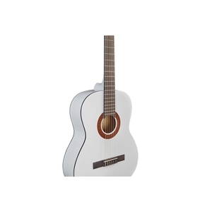 Guitares EKO - CS-10 Guitares classiques blanches avec dessus, dos et côtés stratifiés, et manche et touche de guitare classique - Product Image 3