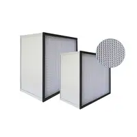 Bingkai Aluminium Efisiensi Tinggi Eeep Lipit Pemisah Hepa Filter Udara dengan Papan