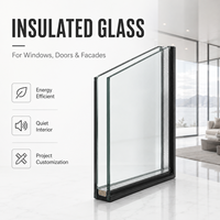 Vidrio Aislante de Doble Acristalamiento de Alta Eficiencia Térmica y Estructura Sólida, Vidrio Hueco Low-E para Ventanas Grandes