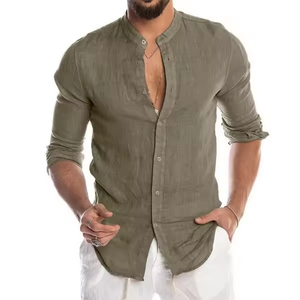 Hawaïen Hommes Lin/Coton Chemise Chemise <span class=keywords><strong>Homme</strong></span> Lin Casual <span class=keywords><strong>De</strong></span> Luxe Pour Bouton Chemise <span class=keywords><strong>Homme</strong></span> Coton Élégant Chemise <span class=keywords><strong>Homme</strong></span> - Product Image 6