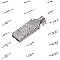 Câble de données USB-A mâle droit, trois pièces, 3 broches, 24 heures, avec prise de courant nominale 2A