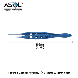 Mắt kính hiển vi phẫu thuật cụ 1x2 răng 0.12mm răng giác mạc <span class=keywords><strong>forceps</strong></span> - Product Image 2