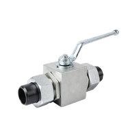 Robinet à tournant sphérique soudé bout à bout en acier inoxydable 304 contrôle hydraulique haute pression filetage externe puissance manuelle pour l'eau-OEM