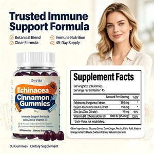 Gummies Échinacée Cannelle Marque Blanche avec Zinc et Vitamine D3 – Formule Soutien Immunitaire – 90 Unités – Complément Quotidien – Certifié HACCP - Product Image 2