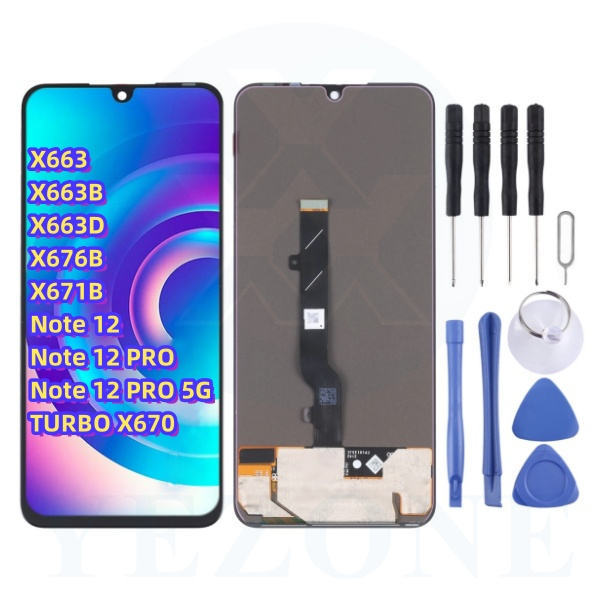 Original Lcd Touch Screen X671B X663 X663B X663D X676B Phone Display for Tecno Infinix Note12 Pro 5G Note 12 Repair Parts