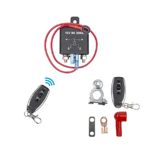 Hot Sale 12V Power Off Switch Start Relay Cable Car Battery Breaker With Remote Control Max. Voltage 24V
