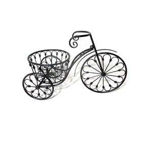 Maceta Decorativa con Forma <span class=keywords><strong>de</strong></span> Bicicleta Negra, Macetas <span class=keywords><strong>de</strong></span> Hierro Forjado para <span class=keywords><strong>Patio</strong></span>, para Jardín y Hogar - Product Image 1