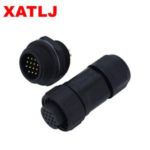 XATLJ M19 serisi 2 3 4 5 6 7 8 2 + 3 2 + 4 çekirdek erkek kadın popo hızlı kilit su geçirmez konnektör CE UL94V-0 25A - Product Image 5