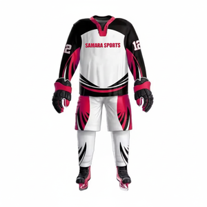 La mejor venta, el más nuevo conjunto de uniformes de hockey sobre hielo, 100% poliéster, logotipo personalizado, ropa informal, uniformes deportivos de hockey sobre hielo - Product Image 1