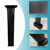 Hydrofoil professionnel haute performance durable noir Axis Foil 820mm, mât en carbone haute performance - Modèle G820 19mm
