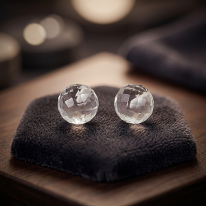 Topaze blanche naturelle de haute qualité, taille 6 mm, coupe demi-percée, forme boule, pierre précieuse en vrac, certifiée par un tiers, faite à la main pour la joaillerie - Product Image 3