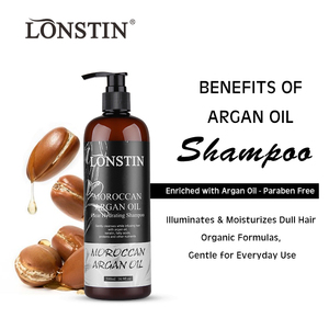 Lonstin Vente en gros Marque privée Shampoing et revitalisant à l'huile d'argan végétalien <span class=keywords><strong>bio</strong></span> biologique Ensemble de soins capillaires - Product Image 2
