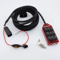 Kit de suspension pneumatique universel ALITAIR RED 9 boutons de commande Boîte de commande de suspension pneumatique