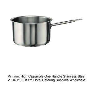 Deep Stainless Steel <b>Saucepan</b> Ø 16 cm H 9.5 cm, 2 L Pintinox - Product Image 2