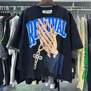 Camiseta de manga corta BKYS de alta calidad, estilo retro, con estampado de calavera y diablo, para hombre y mujer, estilo casual y urbano. - Product Image 4