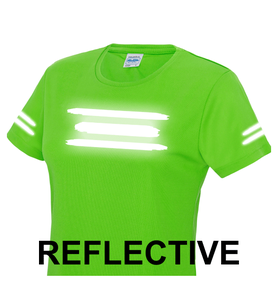 2025 T-shirt réfléchissant marathon pour hommes en tissu tricoté court avec impression par sublimation - Product Image 4