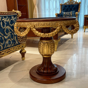<strong>Turkish</strong> Living Room Center <strong>Table</strong> With Glass Decoration Antique Solid Wood <strong>Coffee</strong> <strong>Table</strong> <strong>Set</strong> With Tv Stand - Product Image 4
