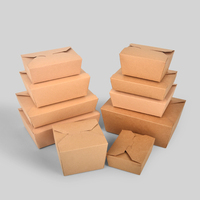 Caja de papel marrón SenAng05 Kraft para llevar, caja de papel para llevar, caja para comida, ensalada, pollo frito, asador, caja Bento