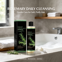 100ml Sampo Rosemary Keratin Pembersih Mendalam Menenangkan Kulit Kepala, Membuat Rambut Terlihat Lebih Lebat, Memperkuat Akar Rambut untuk Penggunaan Salon SPA