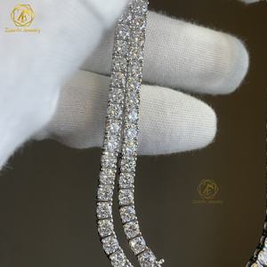 工場カスタム 10K & 14K ゴールド ヒップホップ テニスチェーン 2mm-5mm ラボグロウンダイヤモンド ブレスレット DEF VVS-VS ブリリアントカットダイヤモンド付き - Product Image 5