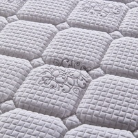 Matelas à ressorts ensachés OEM 5 étoiles pour hôtel, hybride mousse à mémoire de forme et latex, emballé sous vide, enroulable, taille King