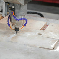 Máquina de Corte y Fresado de Piedra con Puente CNC de 5 Ejes HuaLong Machinery HKNC-650, Sierra de Puente con Enrutador y Elevador de Vacío