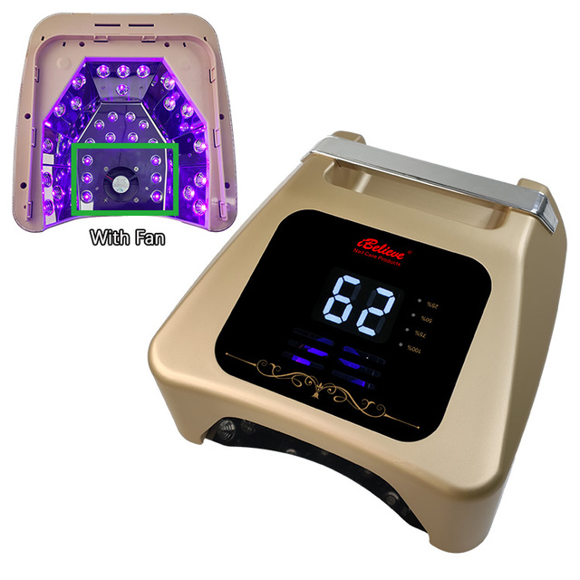 2024 Professional Personalized Pro Uv Led Nail Lamp Cordless Rechargeable Nail Lamp with Fan Double Hands