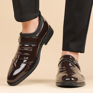 Mocassins en cuir blancs à bout pointu pour hommes, tailles 38-48, semelle intérieure confortable et respirante, chaussures décontractées et habillées à enfiler - Product Image 4
