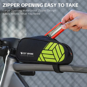WEST BIKING Sac de cadre multifonctionnel 1L, pochette de vélo compacte et portable, sac d'accessoires de vélo étanche pour téléphone et clés - Product Image 3